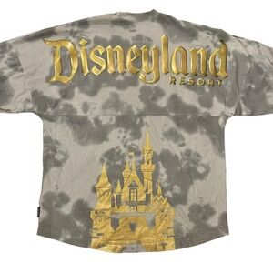 Disneyland Sleeping Beauty Castle Tie-Dye Spirit Jersey Puffy Splatter Sz Medium